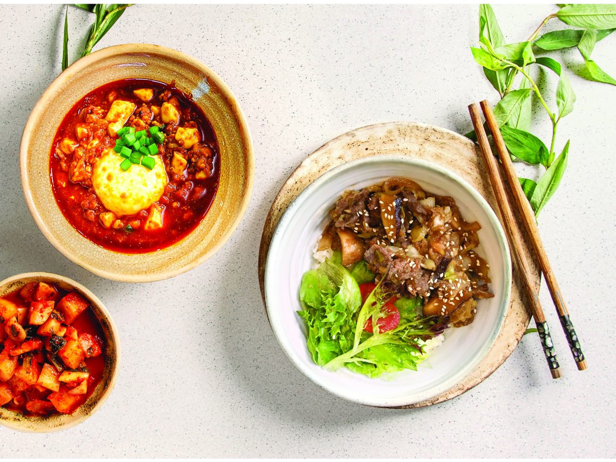 Korean dishes prepared at K-DINE with MIN